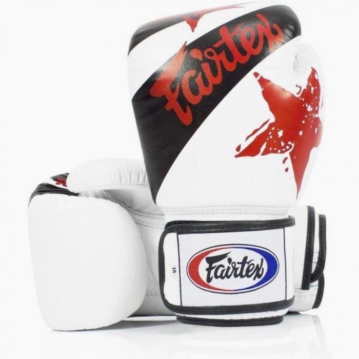 Боксови Ръкавици - Fairtex BGV1 Thai Boxing Gloves - Nation Prints White